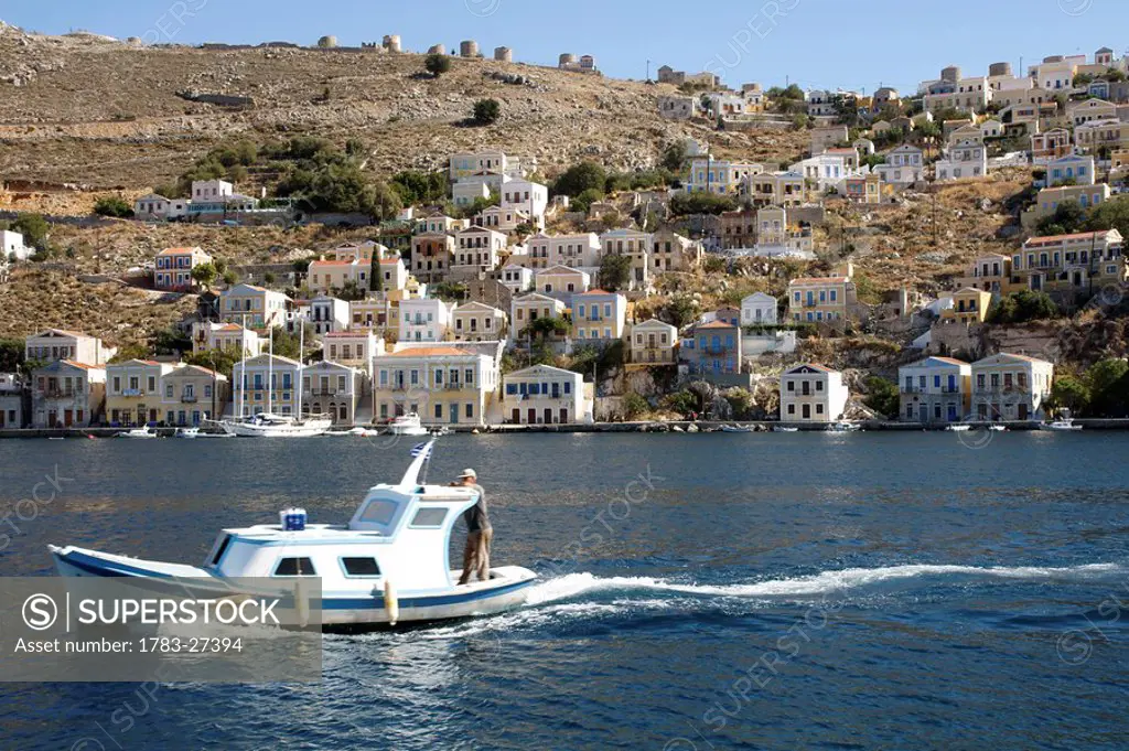 Harbour, Island of Symi, Rhodes Area, Dodecanese Islands, Greece
