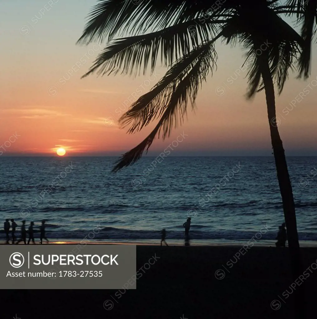 Beach sunset, Goa, India