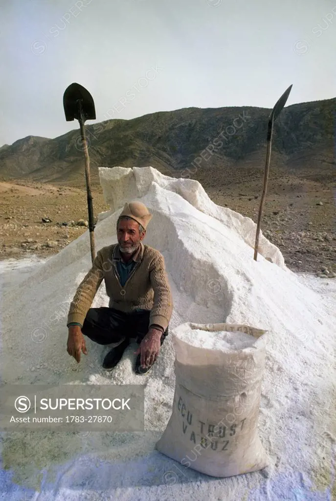 Man selling salt, Shiraz, Iran