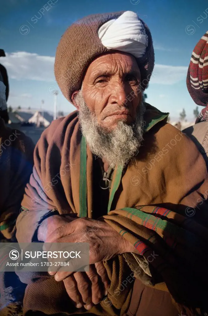 Portrait of an old man with a beard, Iran
