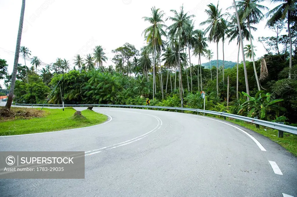 Winding road, Pulau Pinang, Penang Island, Malaysia