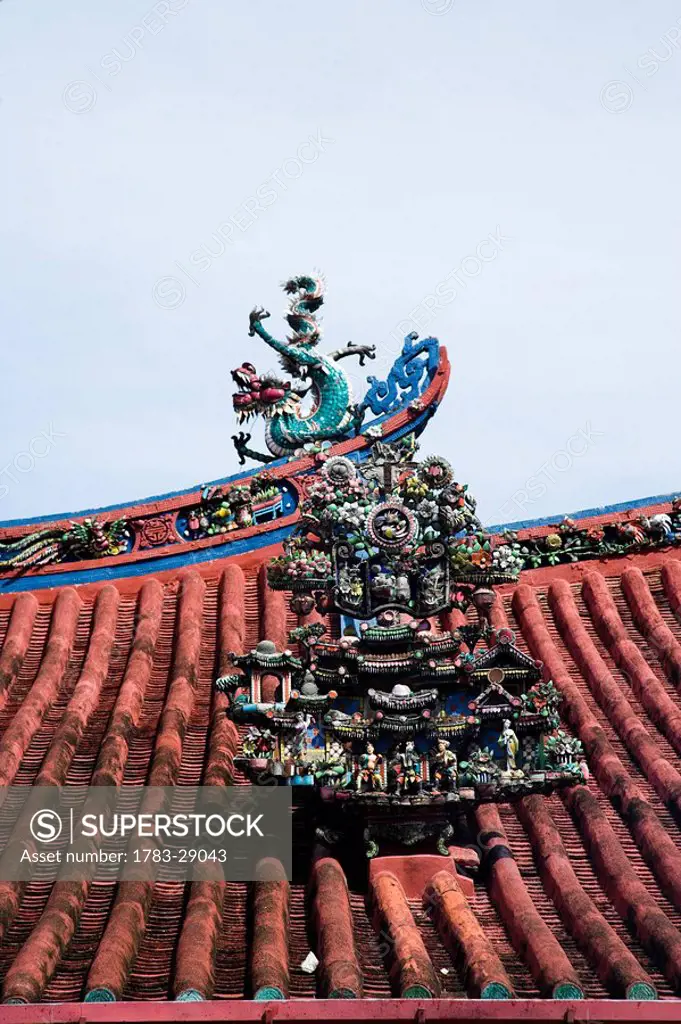 Roof detail of Kuan Yin Teng Temple, Georgetown, Pulau Pinang Penang, Malaysia