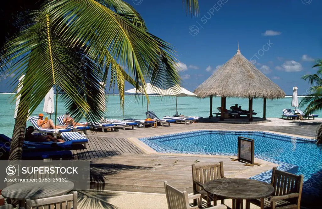 Poolside, Four Seasons Resort, Kuda Huraa, Maldives