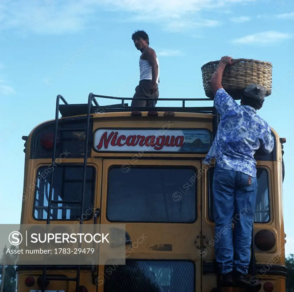 Nicaraguan, ex US school bus, Managua, Nicaragua