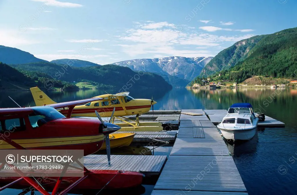 Seaplanes on Hardanger Fjord, The Fjord, Norway