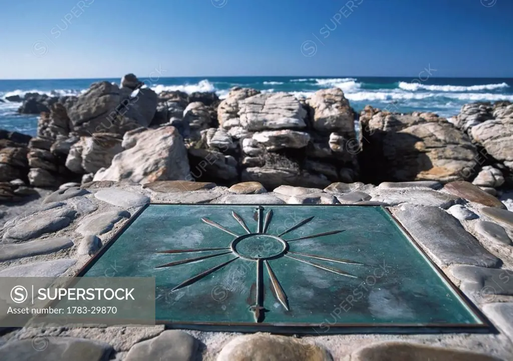 Compass Rose on beach, Western Cape, Republic of South Africa