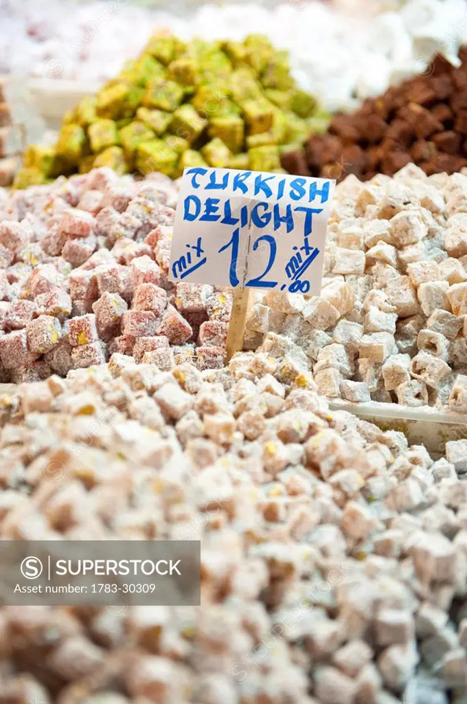 Turkish Delight for sale in the Egyptian Bazaar