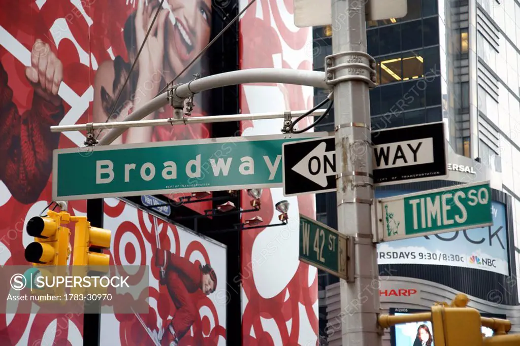 Steet signs in Manhattan, New York City, New York, USA