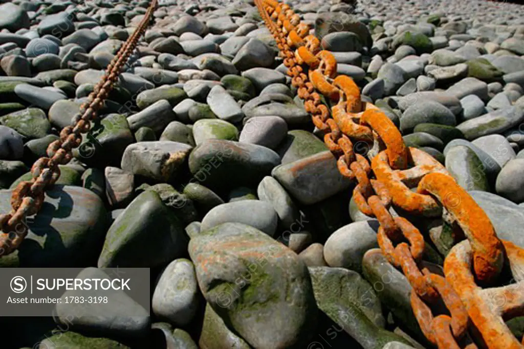 Rusy chains,  Clovelly, Cornwall