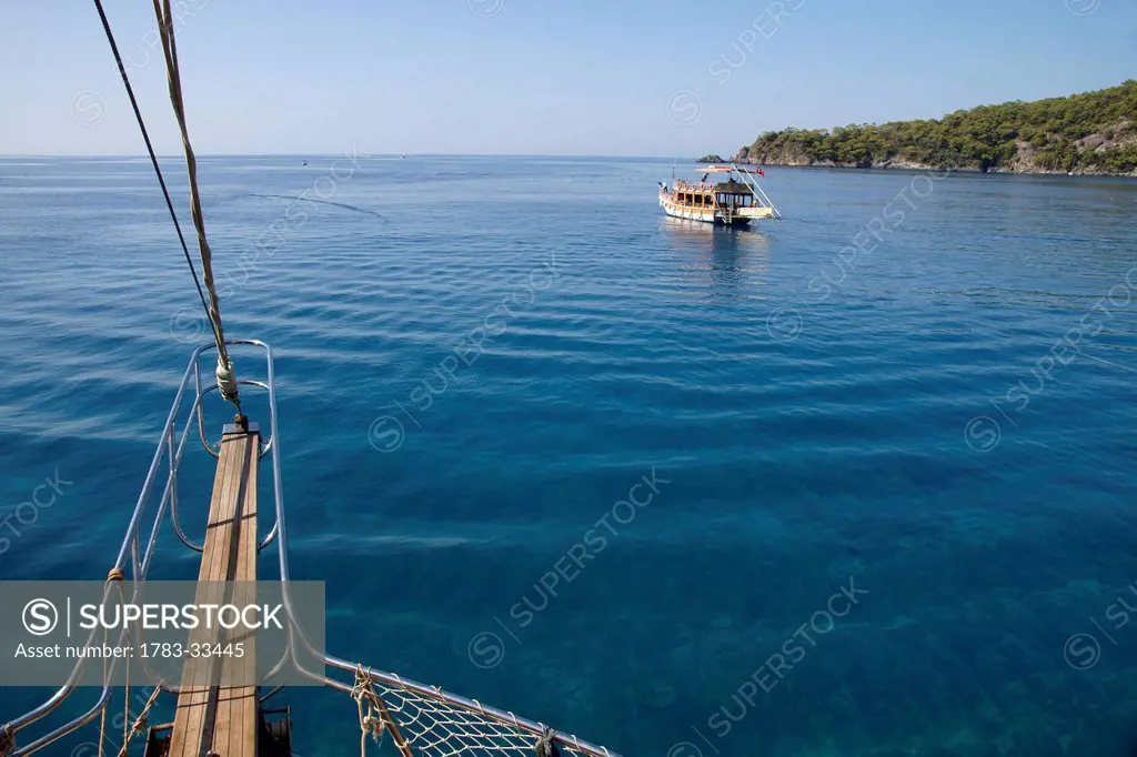 Pleasure Cruise Boats Leaving Harbor In Oludeniz, The Turquoise Coast, Southern Turkey