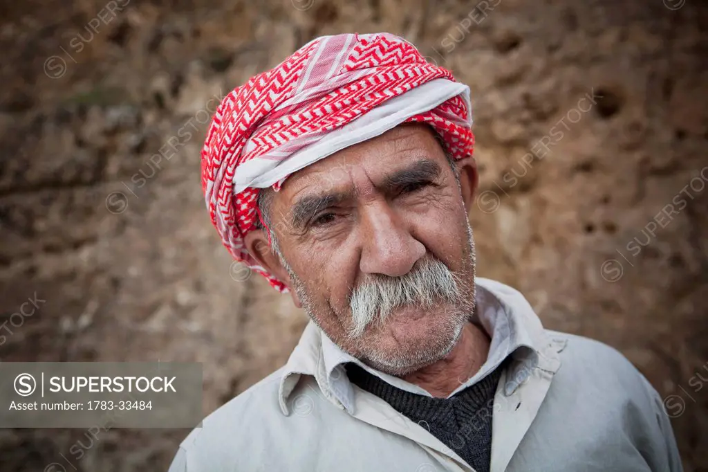 Portrait Of Yazidi Man In Iraqi Kurdistan, Iraq