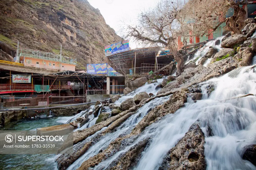 The Resort Village Of Suav Famous For It's Waterfalls, Iraqi Kurdistan, Iraq