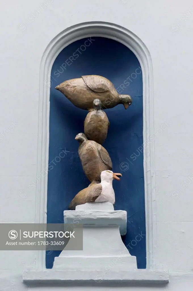 United Kingdom, England, Cornwall, Humorous Bird Sculpture; Falmouth