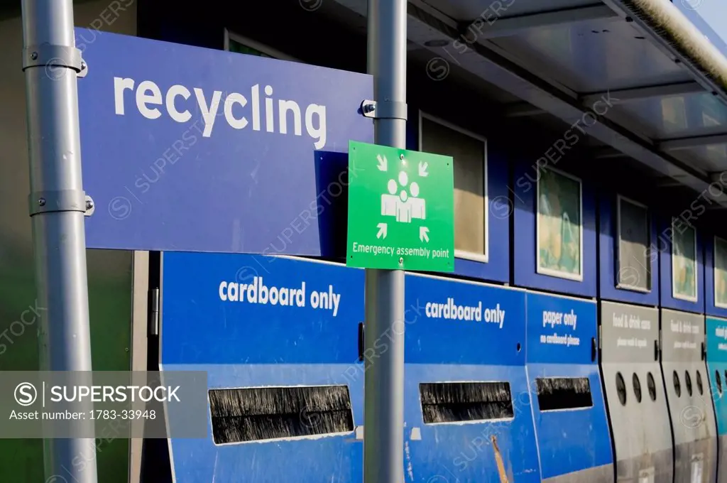 United Kingdom, England, Recycling Depot; Somerset