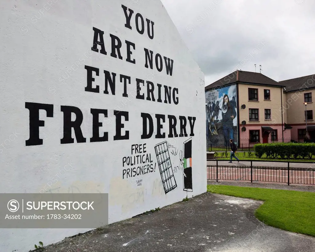 United Kingdom, Northern Ireland, County Londonderry, Bogside Murals; Derry