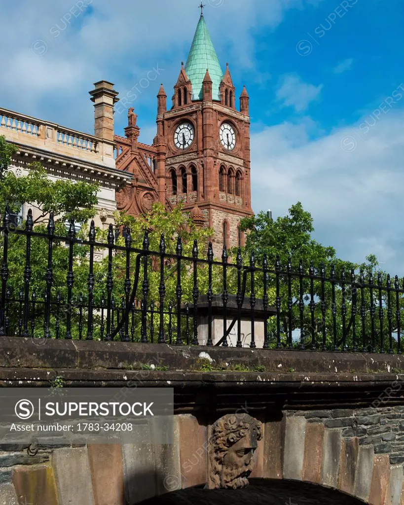 United Kingdom, Northern Ireland, County Londonderry, Guildhall And City Wall; Derry