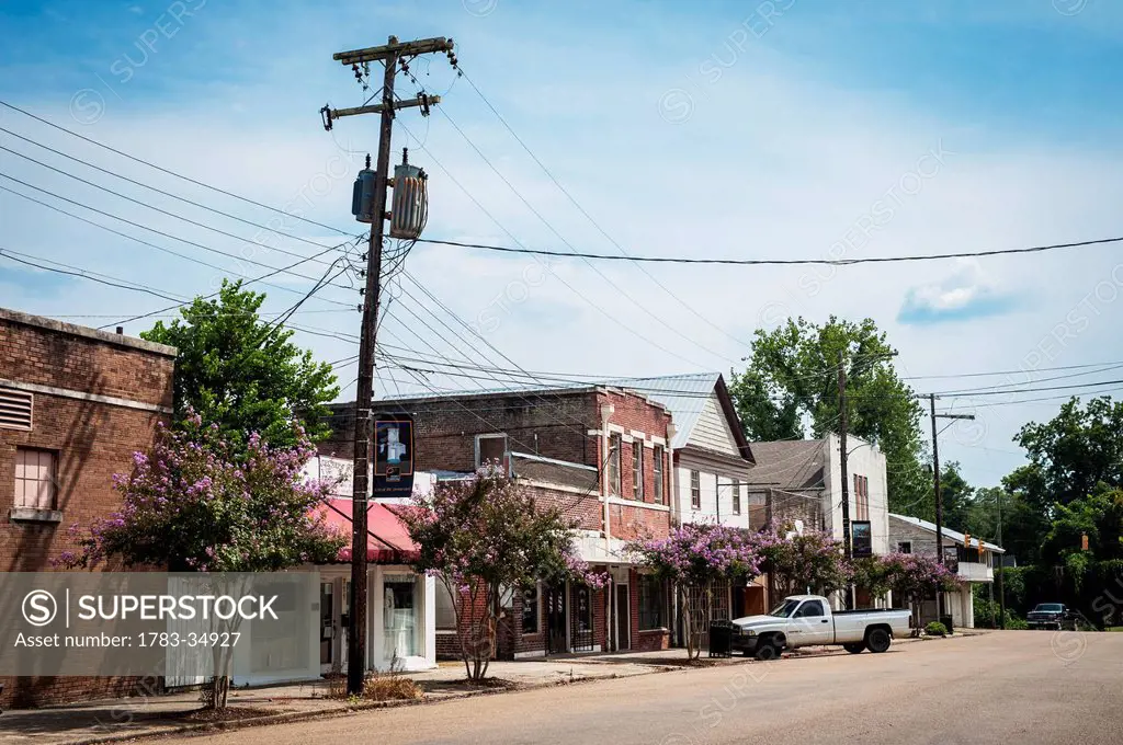 Usa, Mississippi, Street Scene; Port Gibson