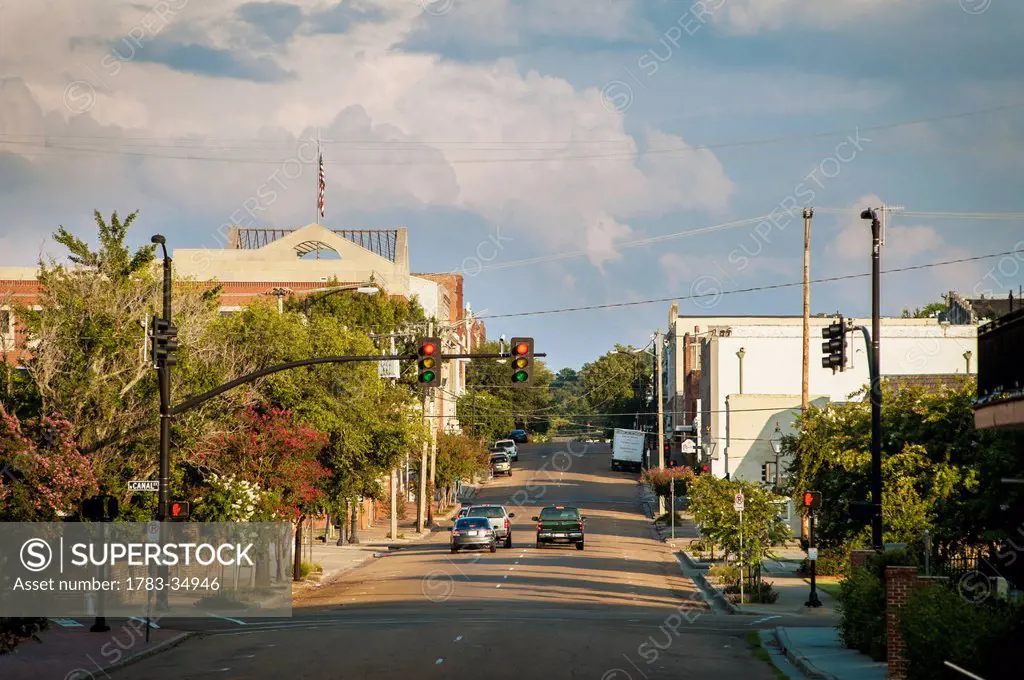 Usa, Mississippi, Street Scene; Natchez