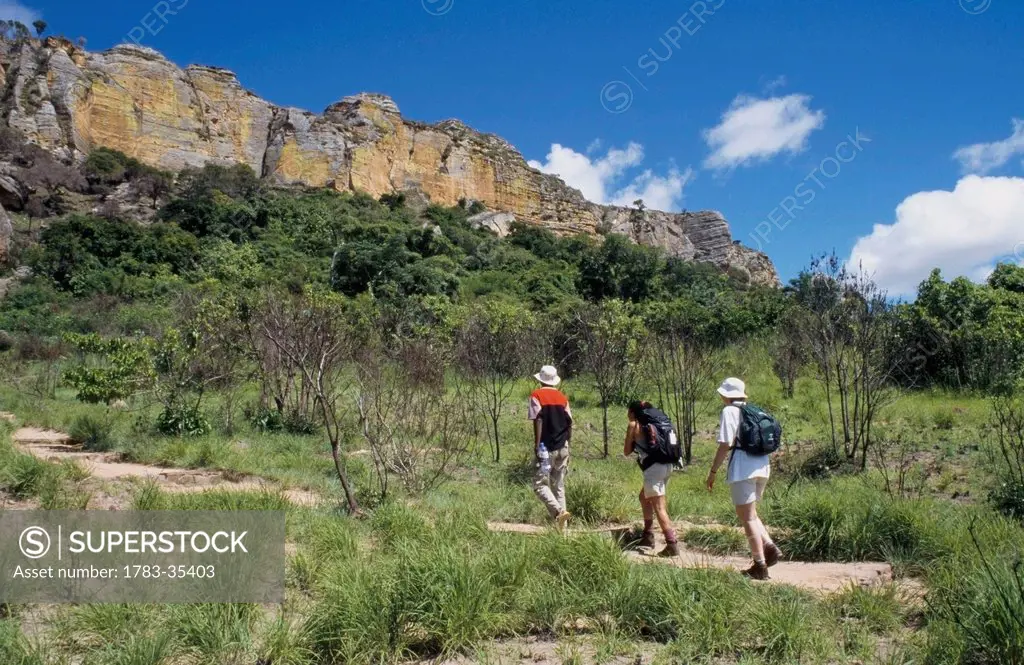 Backpacker Tourists, Isalo National Park,Madagascar
