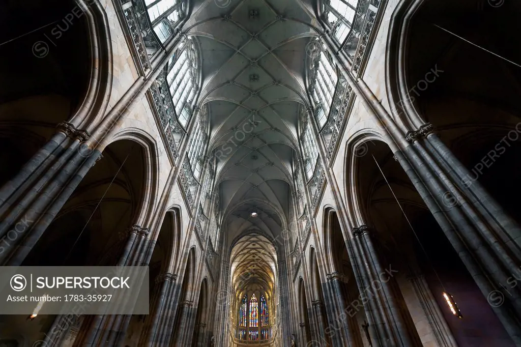 Czech Republic, Interior of St Vitus Cathedral; Prague