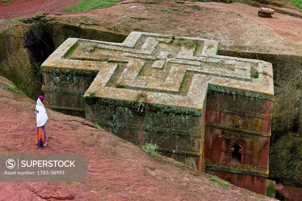 Northern Ethiopia, The Apogee Of The Rock Hewn Churches Tradition; Lalibela, View Of Bet Giyorgis