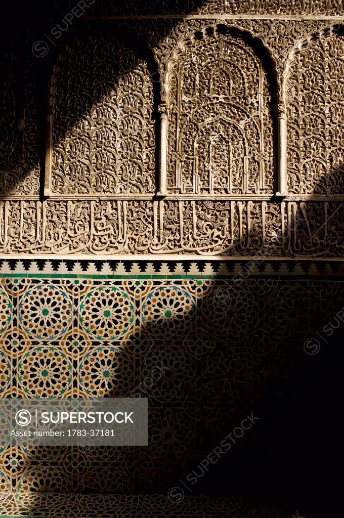 Detail of Bou Inania Madrasa; Fez, Morocco