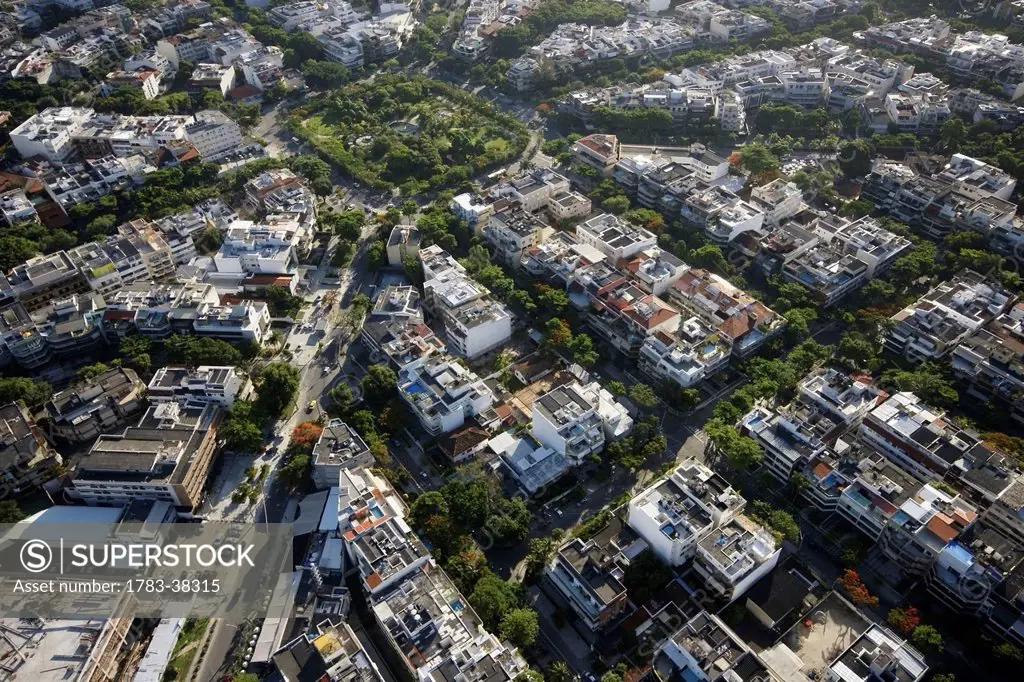 Aerial view of city; Rio de Janeiro, Brazil