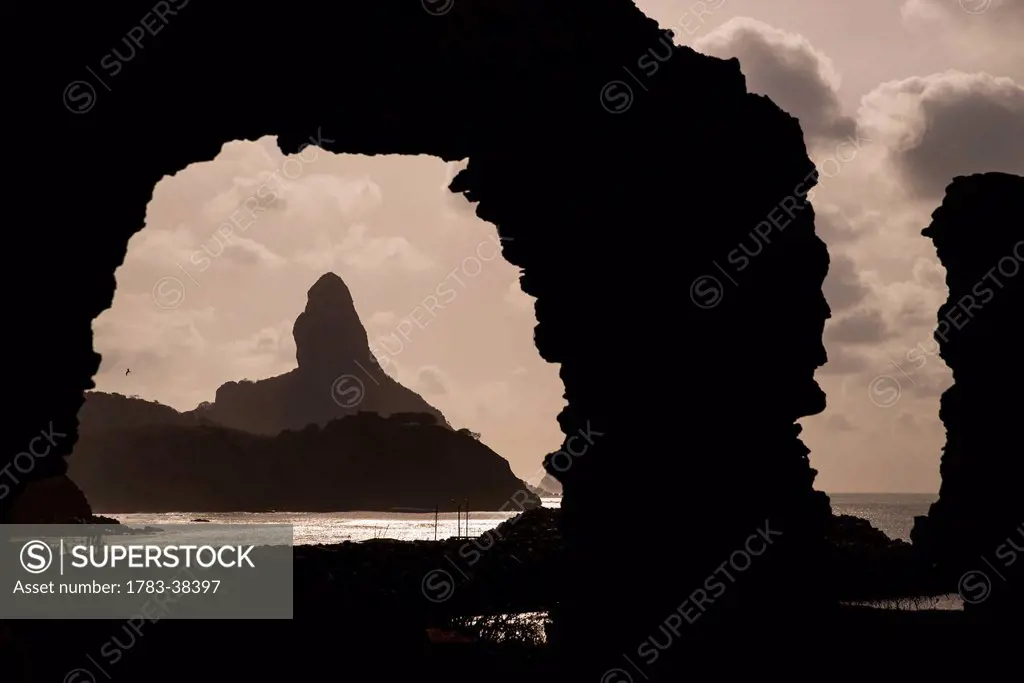 View of Morro do Pico; Fernando de Noronha, Pernambuco, Brazil