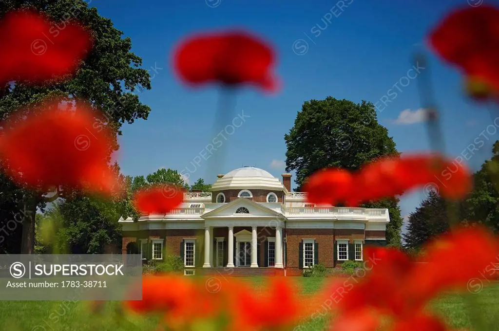 View of Monticello; Charlottesville, Virginia, USA