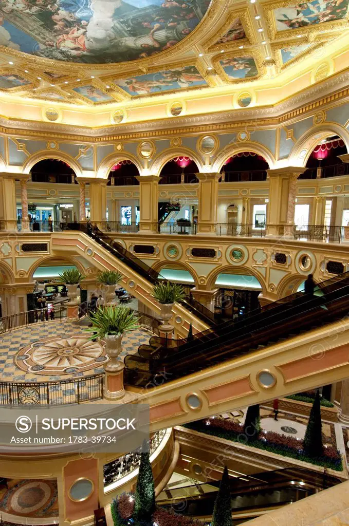 Venetian Casino Interior, Macau, China, 2008 © Charles Bowman/Axiom