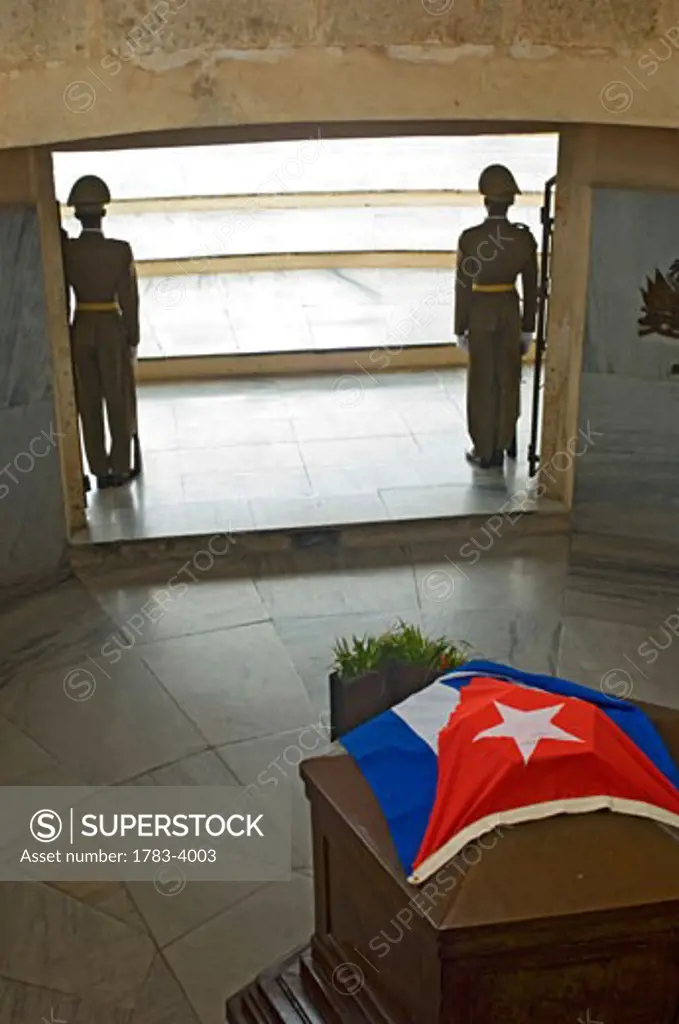 Soldiers on guard at the Mausoleum of Jose Marti, Cementerio Santa Ifigenia, Santiago de Cuba, Cuba