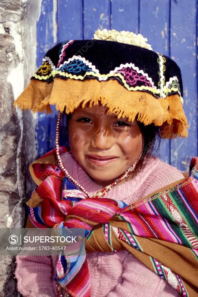 Young Quechuan Girl, Pisac, Cuzco, Peru. © James Sparshatt/Axiom
