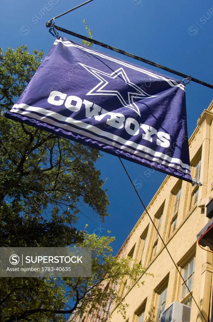 Dallas Cowboys American Football Flag, San Antonio, Texas, Usa