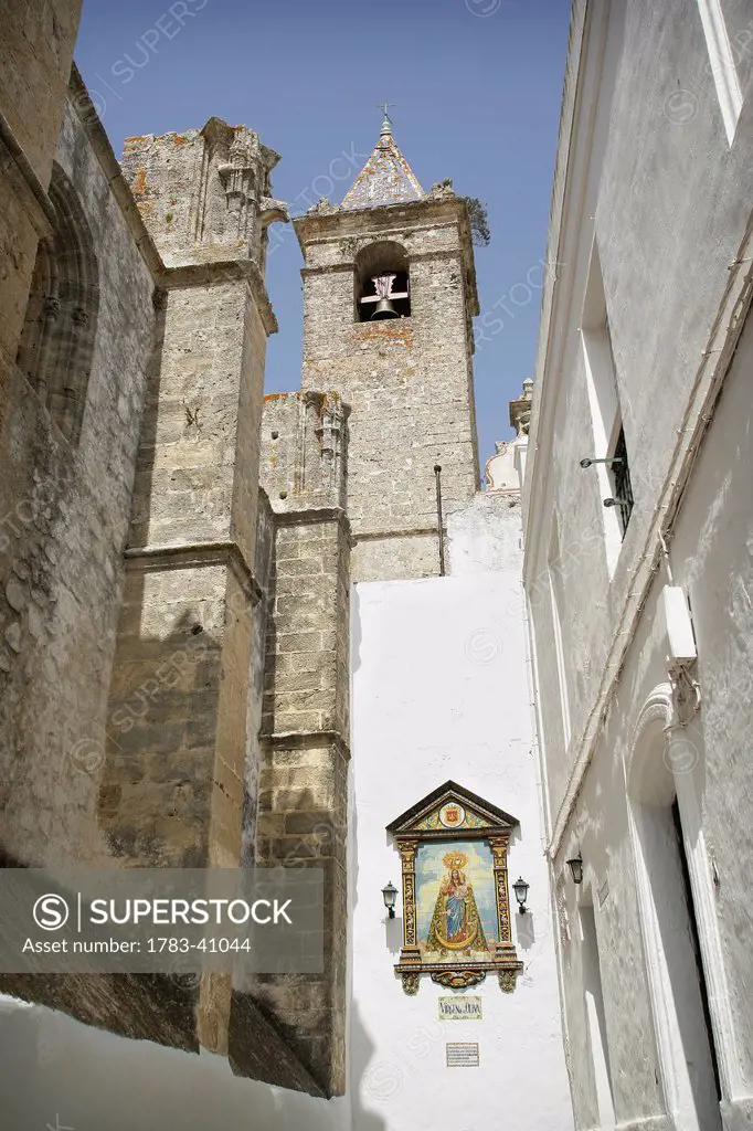 Spain, Andalucia, Costa De La Luz, Church in old town; Vejer De La Frontera