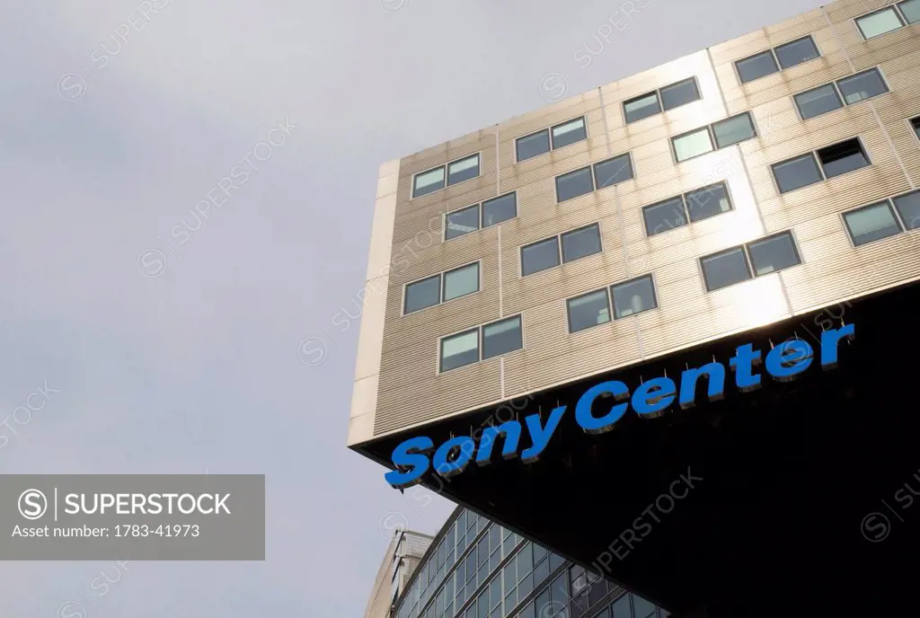 Germany, Sony Center building and sign; Berlin