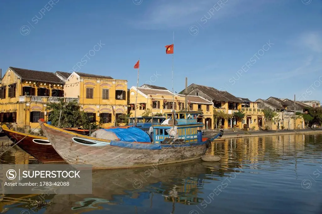 Waterfront of historic town of Hoi An; Vietnam
