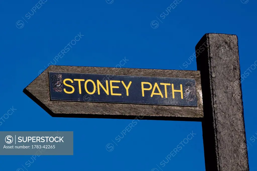 Shaftesbury Stoney Path Sign, Wiltshire, Uk