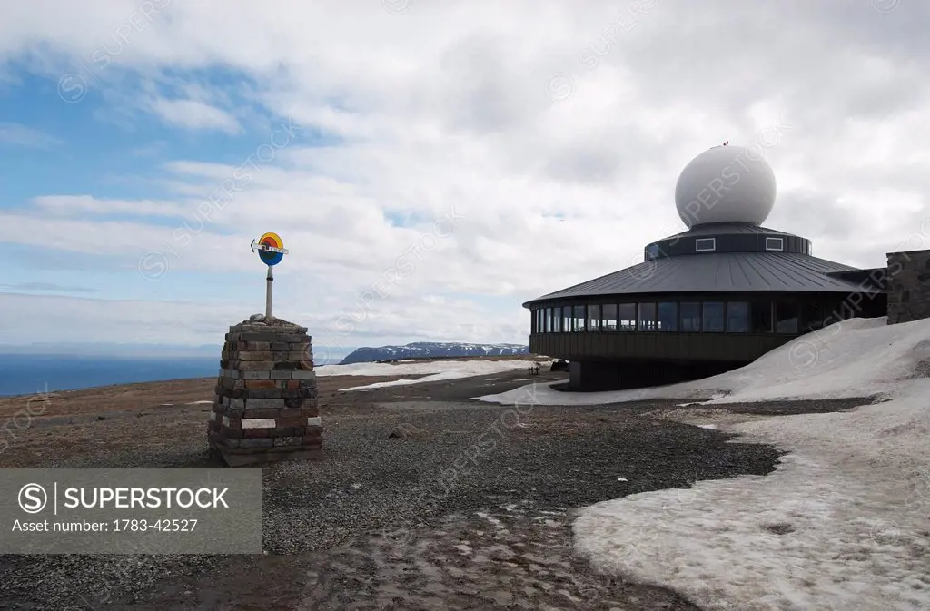 Observatory on sea coast; Nordkapp, Norway