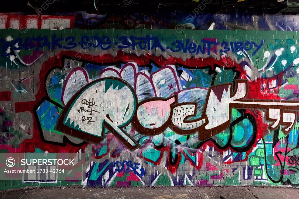Graffiti Tunnel at Leake Street; Lambeth, London, England, UK