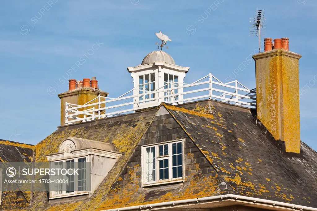 Roof and weather vane; West Bay, Jurassic Coast, Dorset, England,