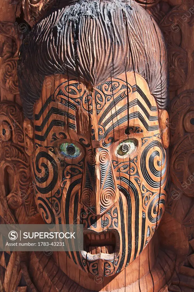 Wooden sculpture; New Zealand