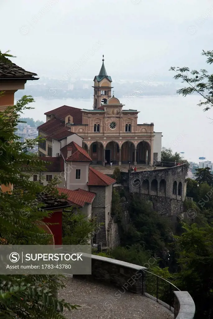 Switzerland, Ticino, Franciscan Sanctuario della Madonna del Sasso; Orselina, Madonna del Sasso Church
