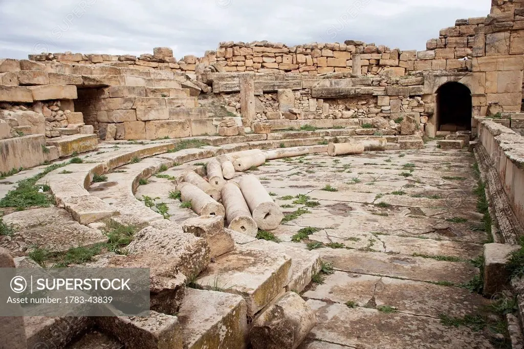 The Roman theatre, Madure site, near Souq Ahras; Algeria