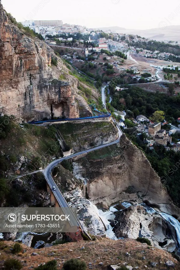 View into Oued Rhumel gorge; Constantine, Algeria