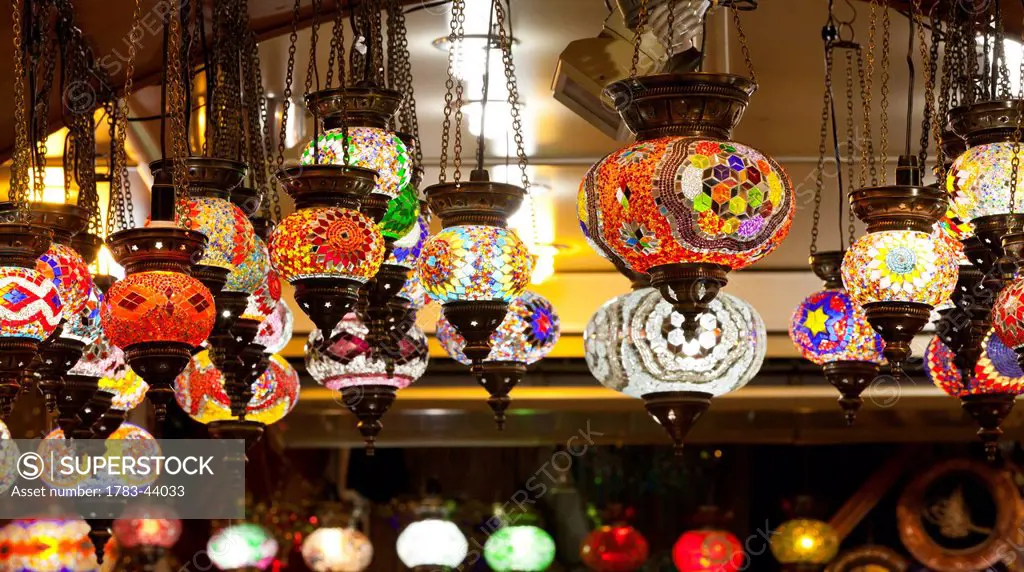 Lights for sale in Grand Bazaar; Istanbul, Turkey