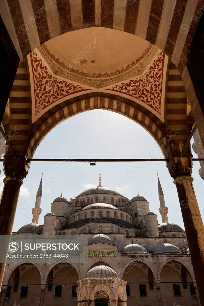 The view from the courtyard of Blue Mosque; Istanbul, Turkey