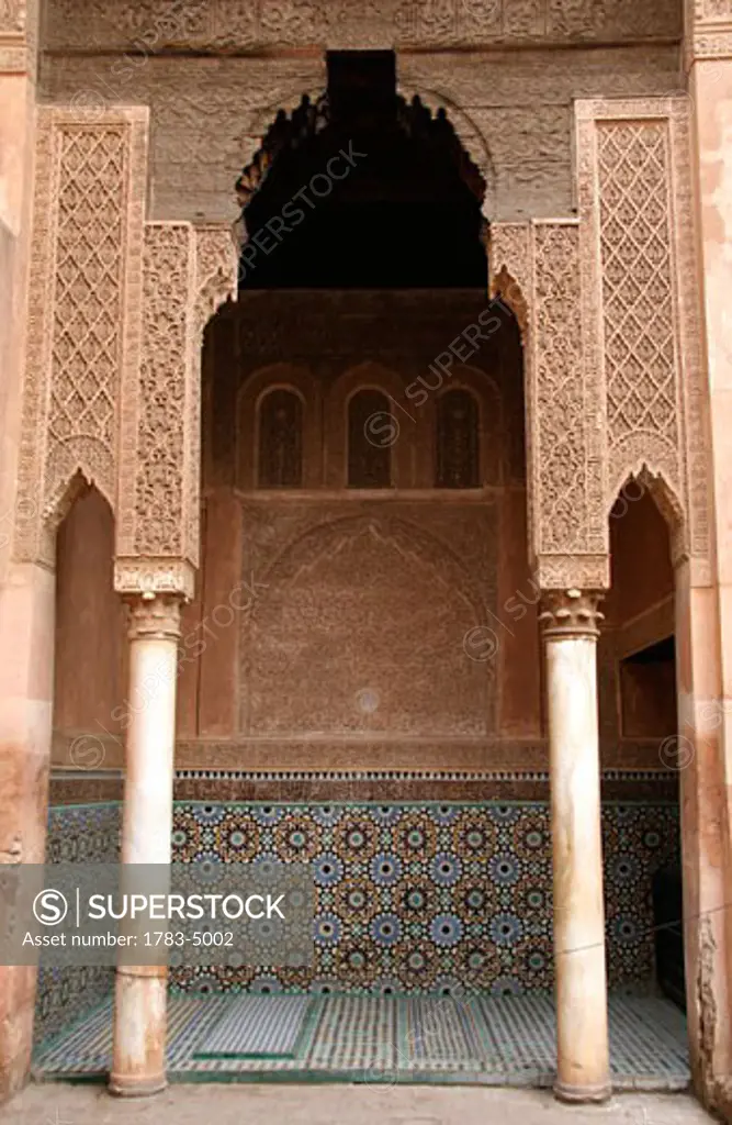 Carvings at Saadian Tombs, Marrakech (Marrakesh),Morocco