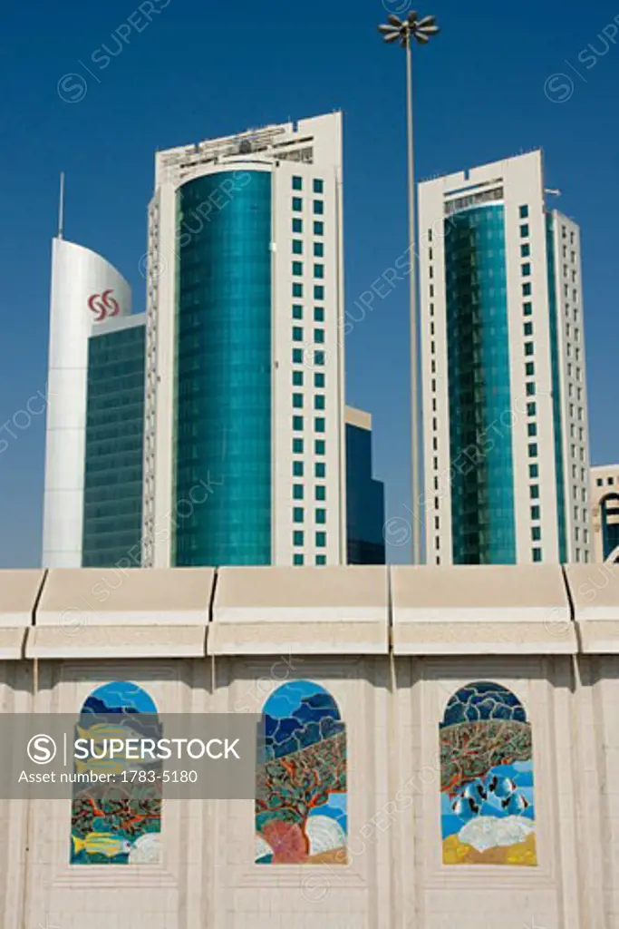 Doha modern highrise buildings in Qatar, Qatar