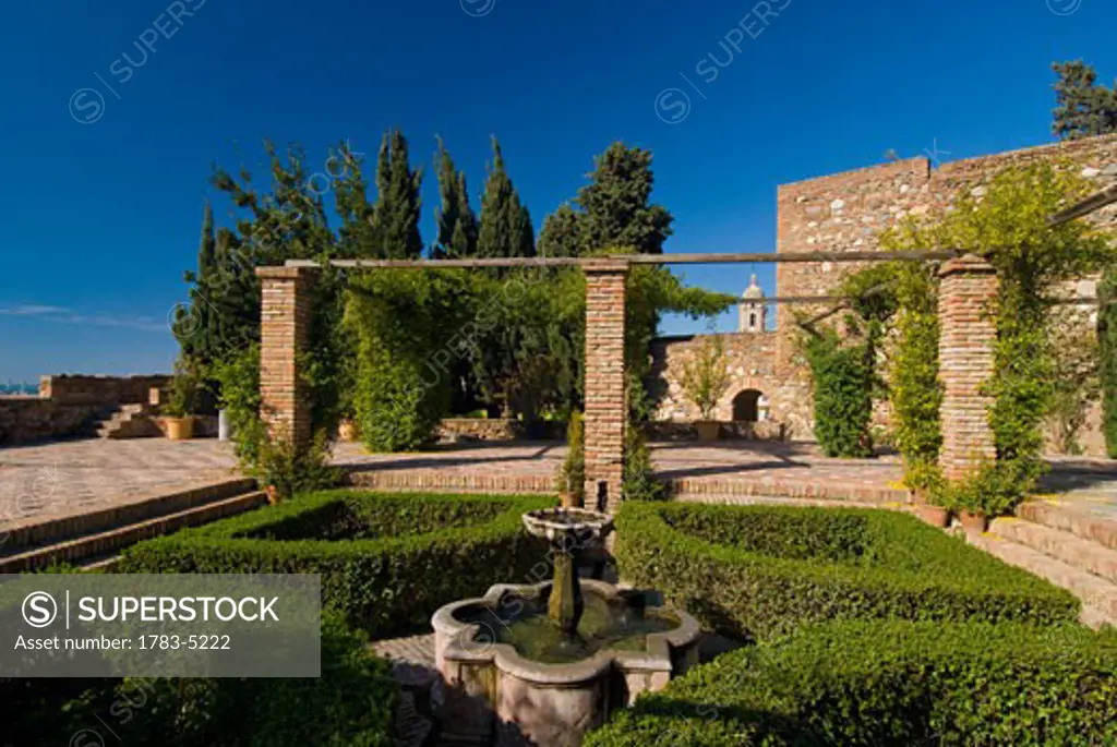 Gardens in Alcazaba, Malaga,Andalucia,Spain