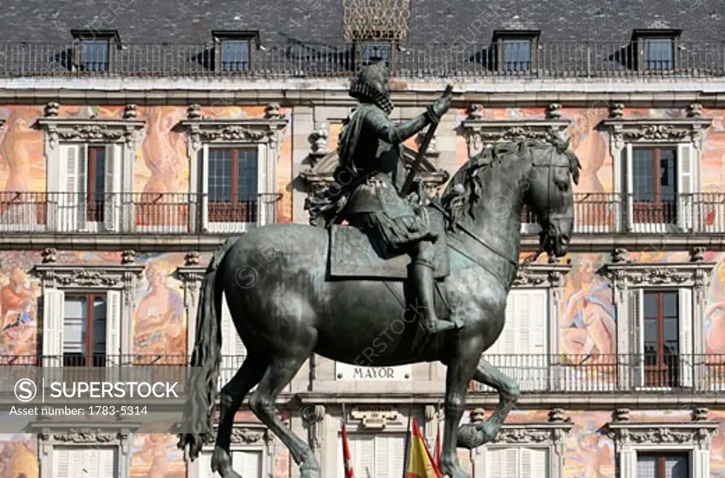 Statue of King Philip III, Plaza Mayor,Madrid,Spain